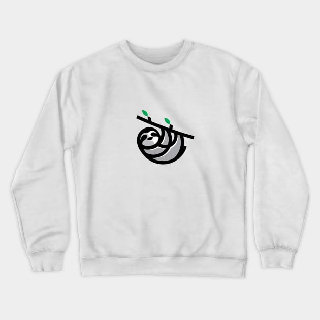 minimalist sloth design Crewneck Sweatshirt by Aksa Inov